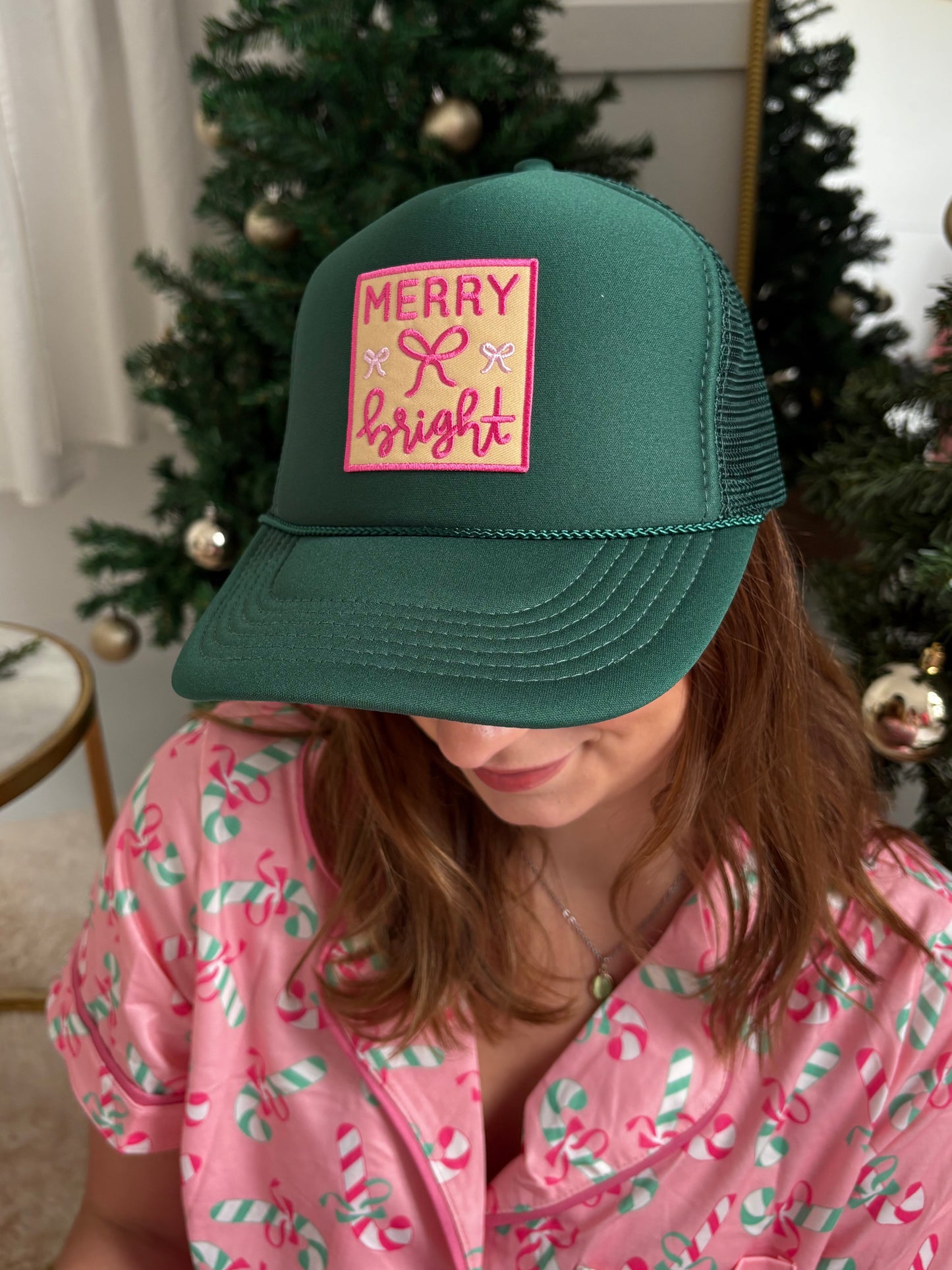 Merry & Bright Bow Trucker Hat