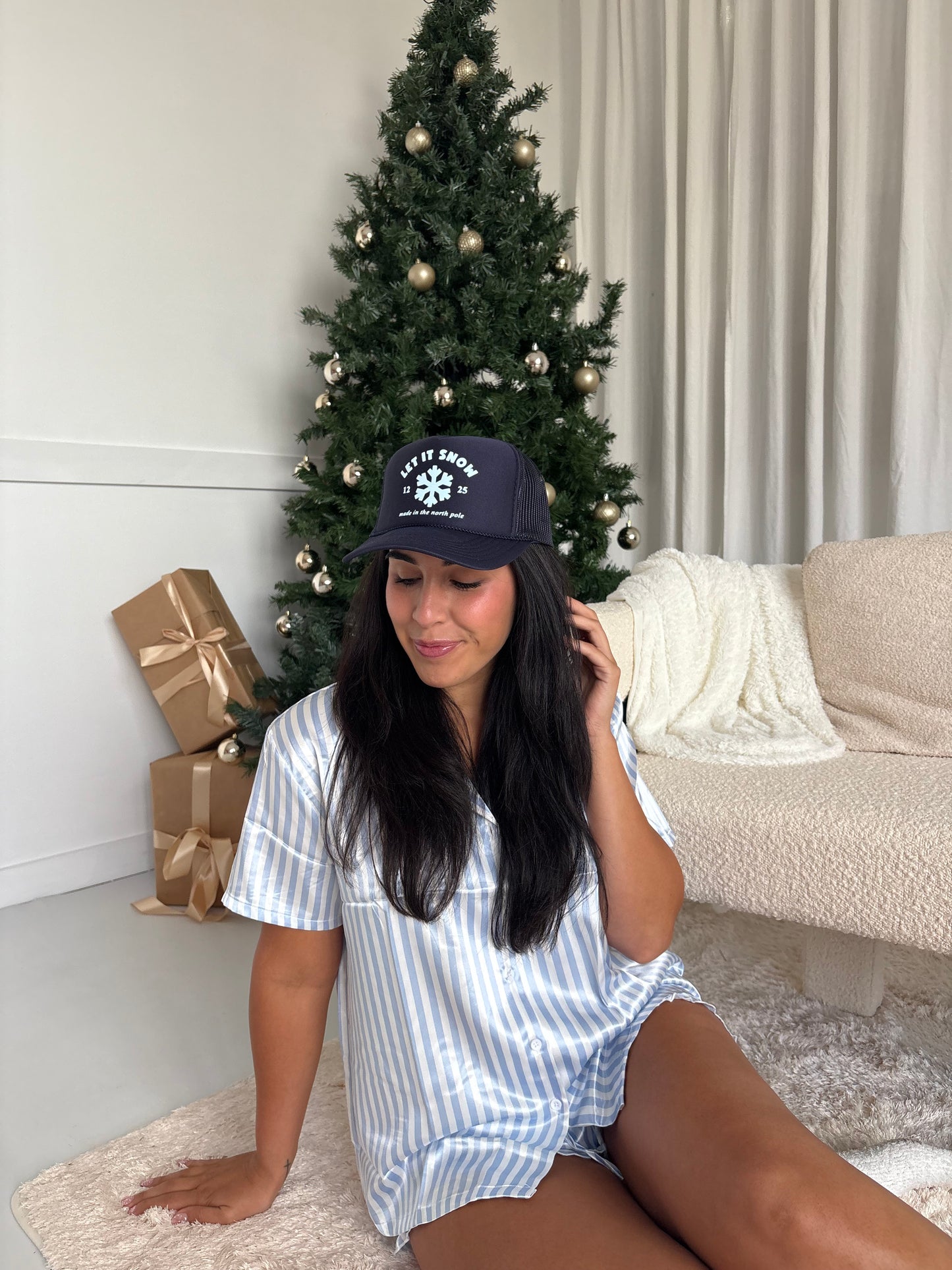 Let It Snow Christmas Trucker Hat