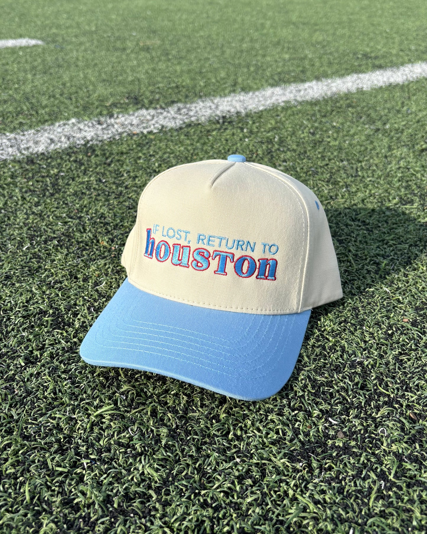 If Lost, Return to Houston Embroidered Hat