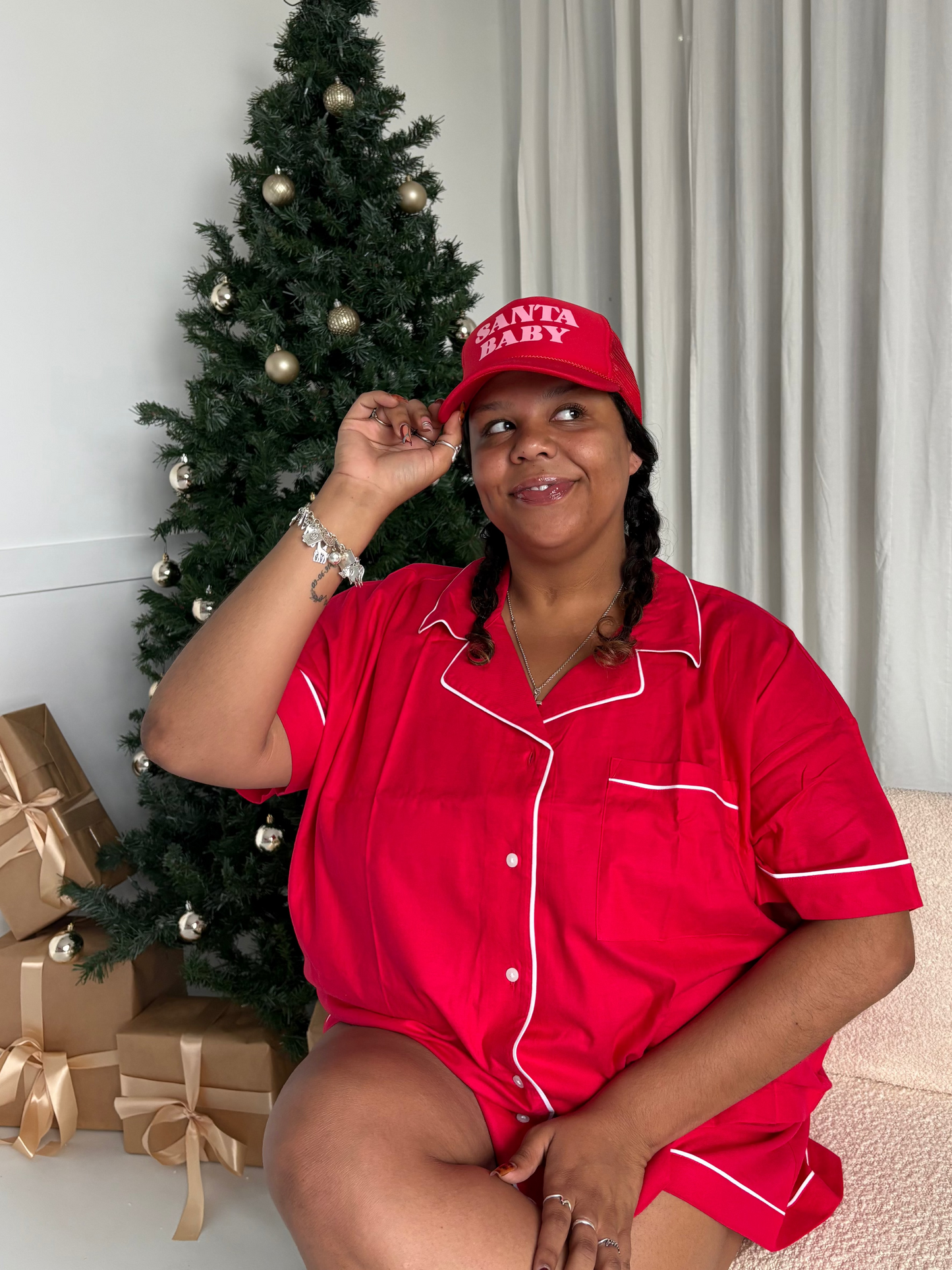 Santa Baby Christmas Trucker Hat