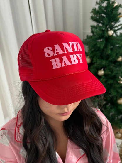 Santa Baby Christmas Trucker Hat