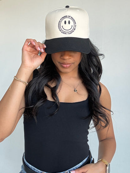 Smiley Embroidered Hat