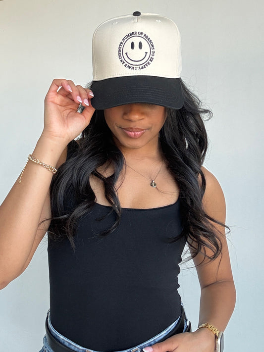 Smiley Embroidered Hat