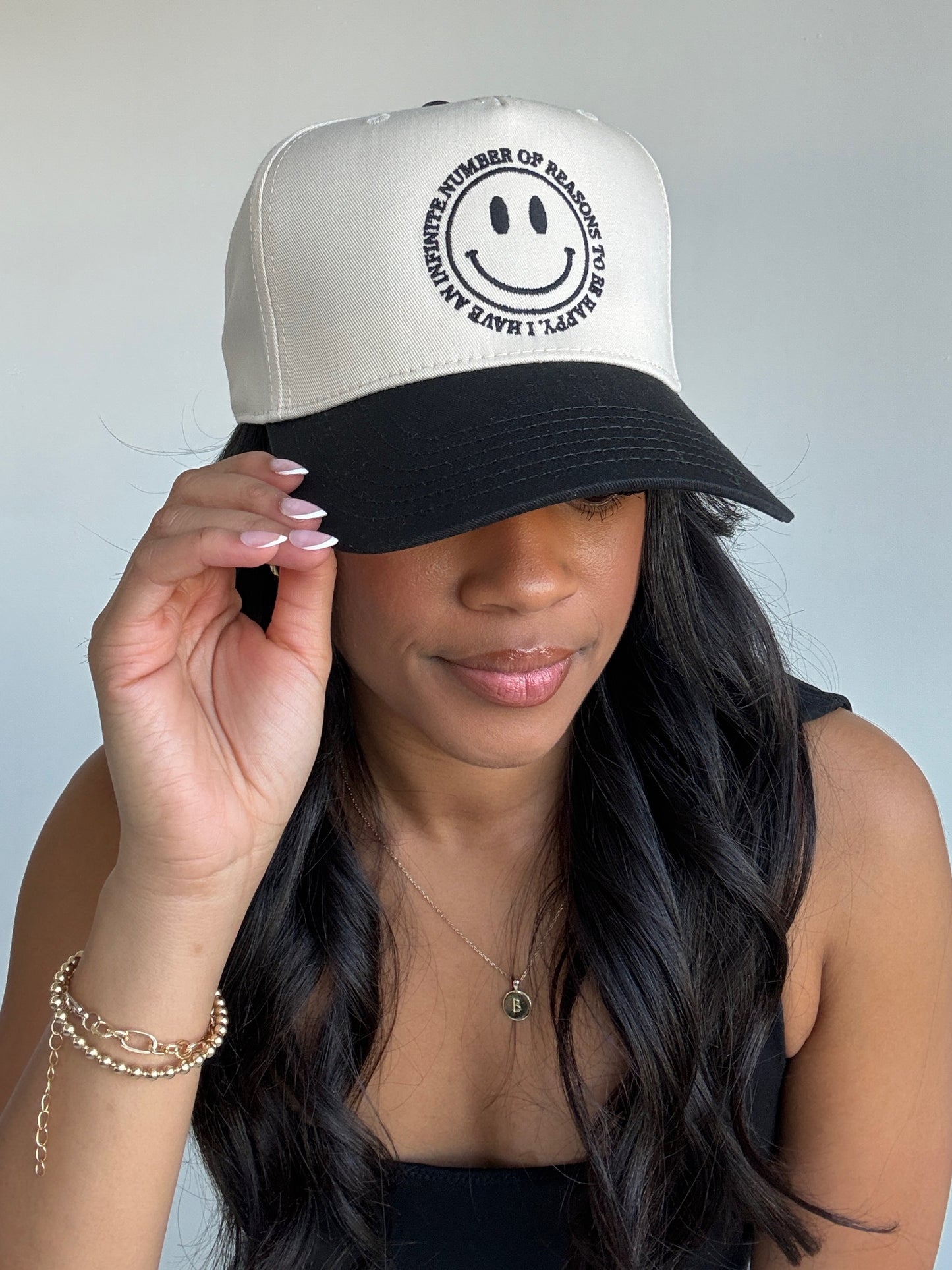 Smiley Embroidered Hat