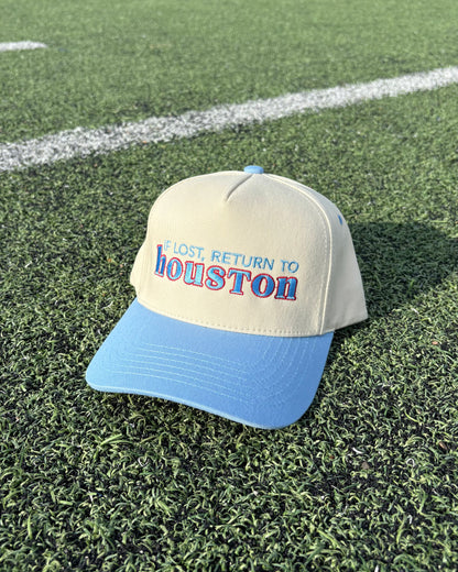 If Lost, Return to Houston Embroidered Hat