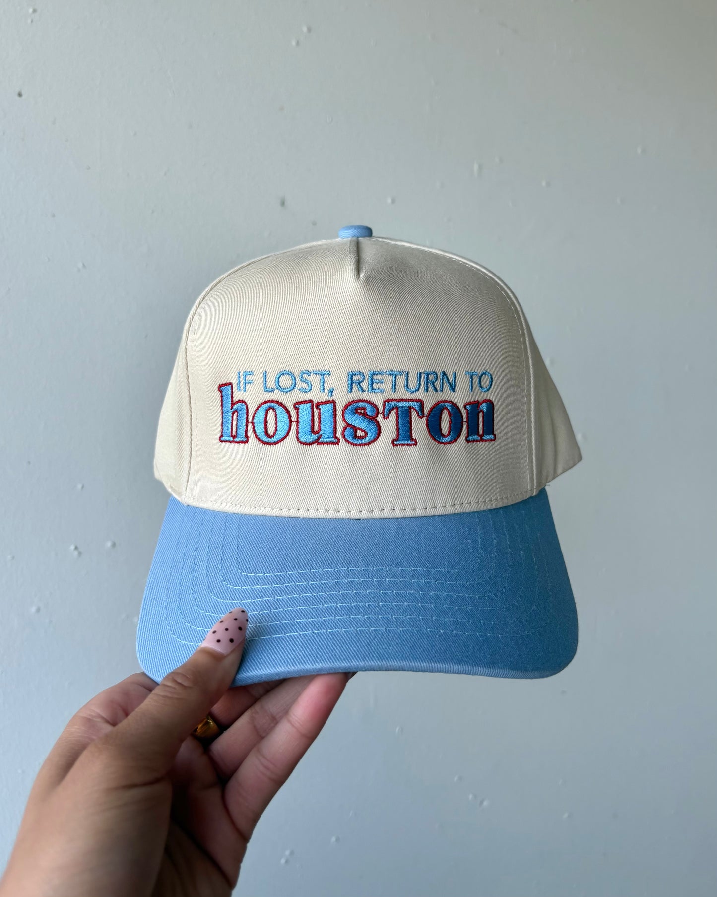 If Lost, Return to Houston Embroidered Hat